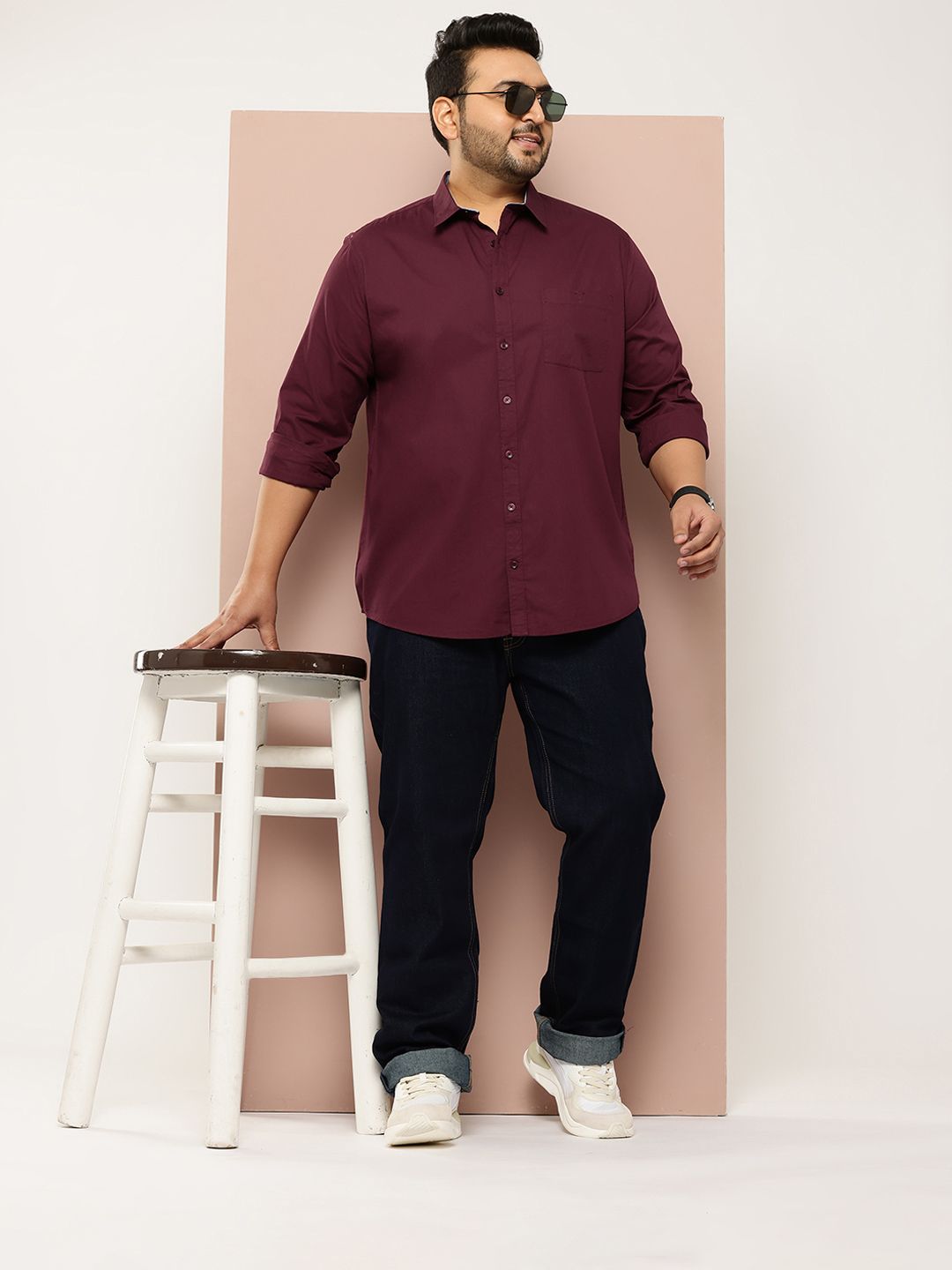 Thomas Scott Plus Size Regular Fit Button Down Collar Shirt