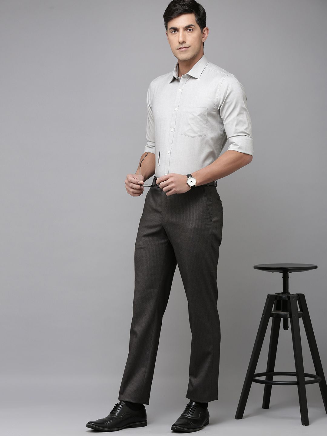 Park Avenue Men Solid Formal Trousers