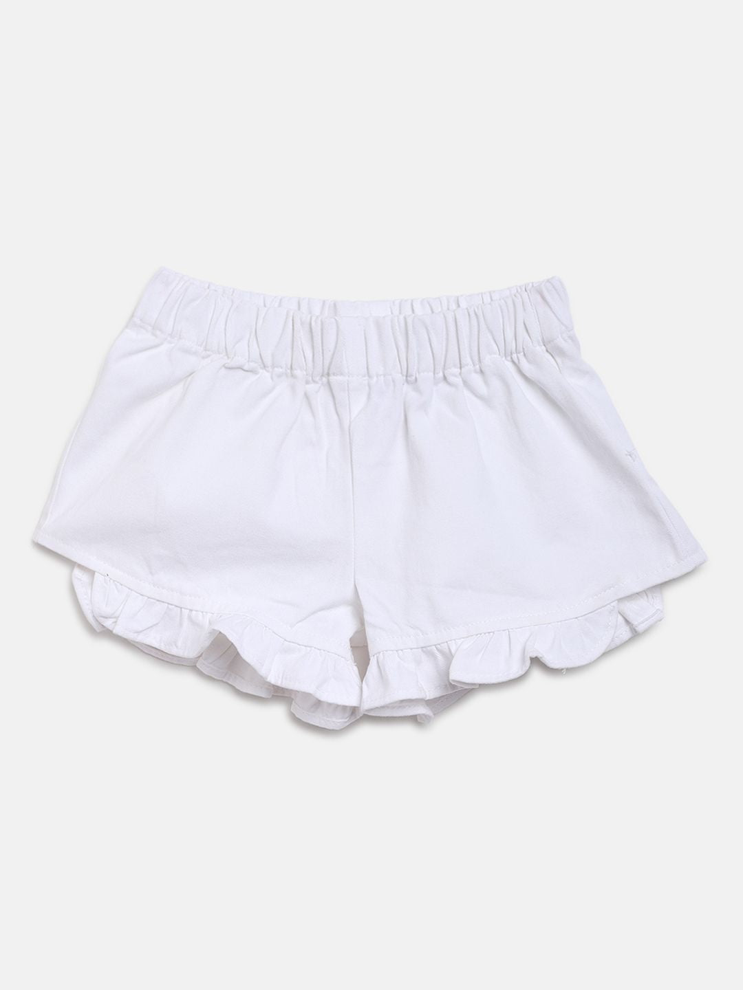 Nauti Nati Girls Blue & White Striped Top & Solid Shorts
