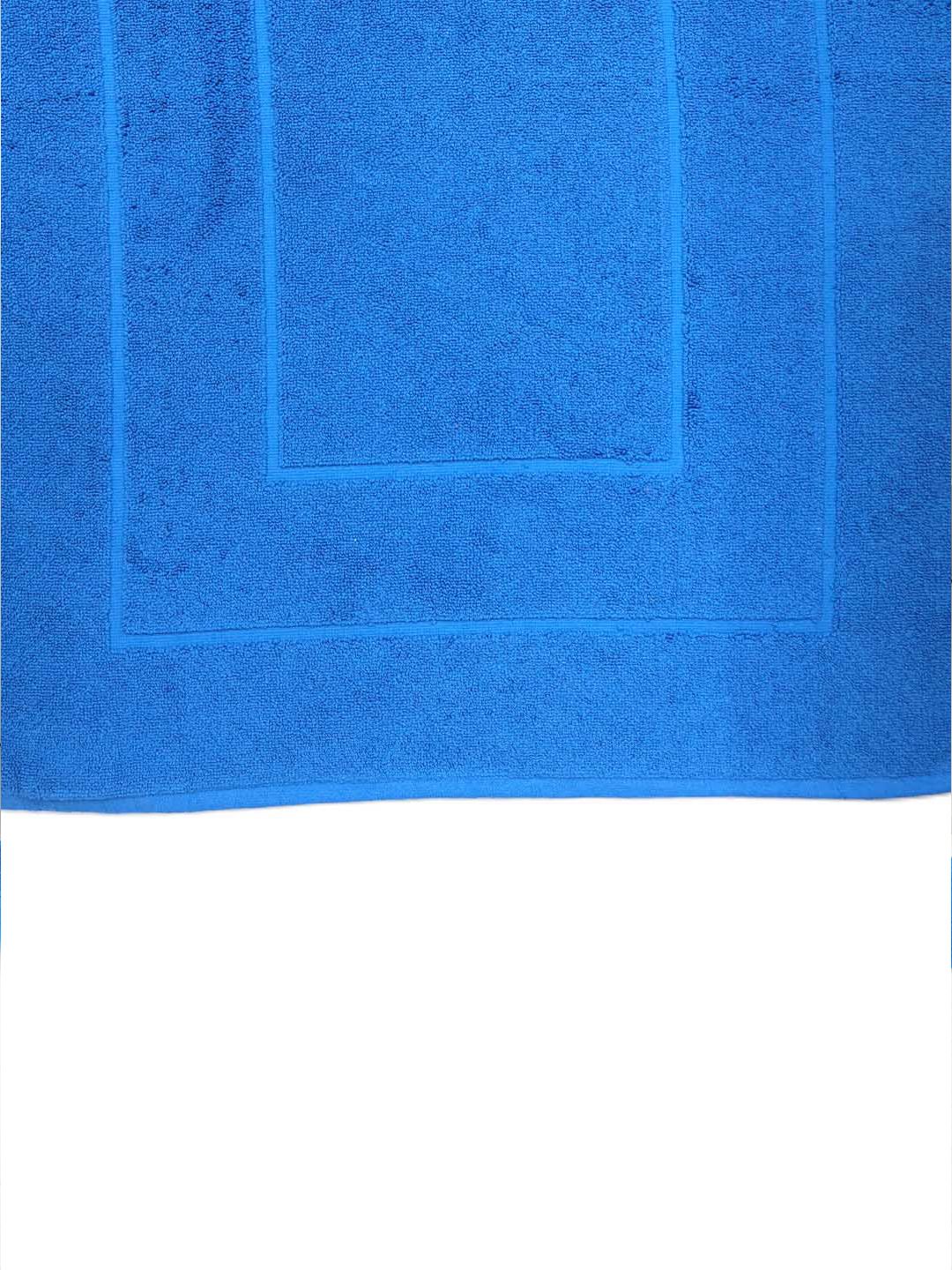 BOMBAY DYEING Blue Pure Cotton Anti Skid 450 GSM Bath Rugs