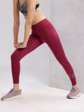 HRX by Hrithik Roshan Women Mid-Rise Typography Print Rapid-Dry Training Tights