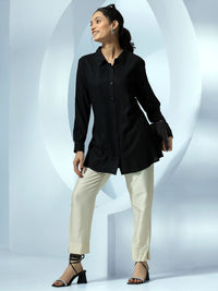 Libas Women Shirt Collar Long Sleeves Tunic