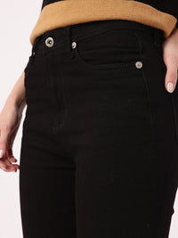 DressBerry Women Classic Touch Stretchable Frayed Cropped Jeans