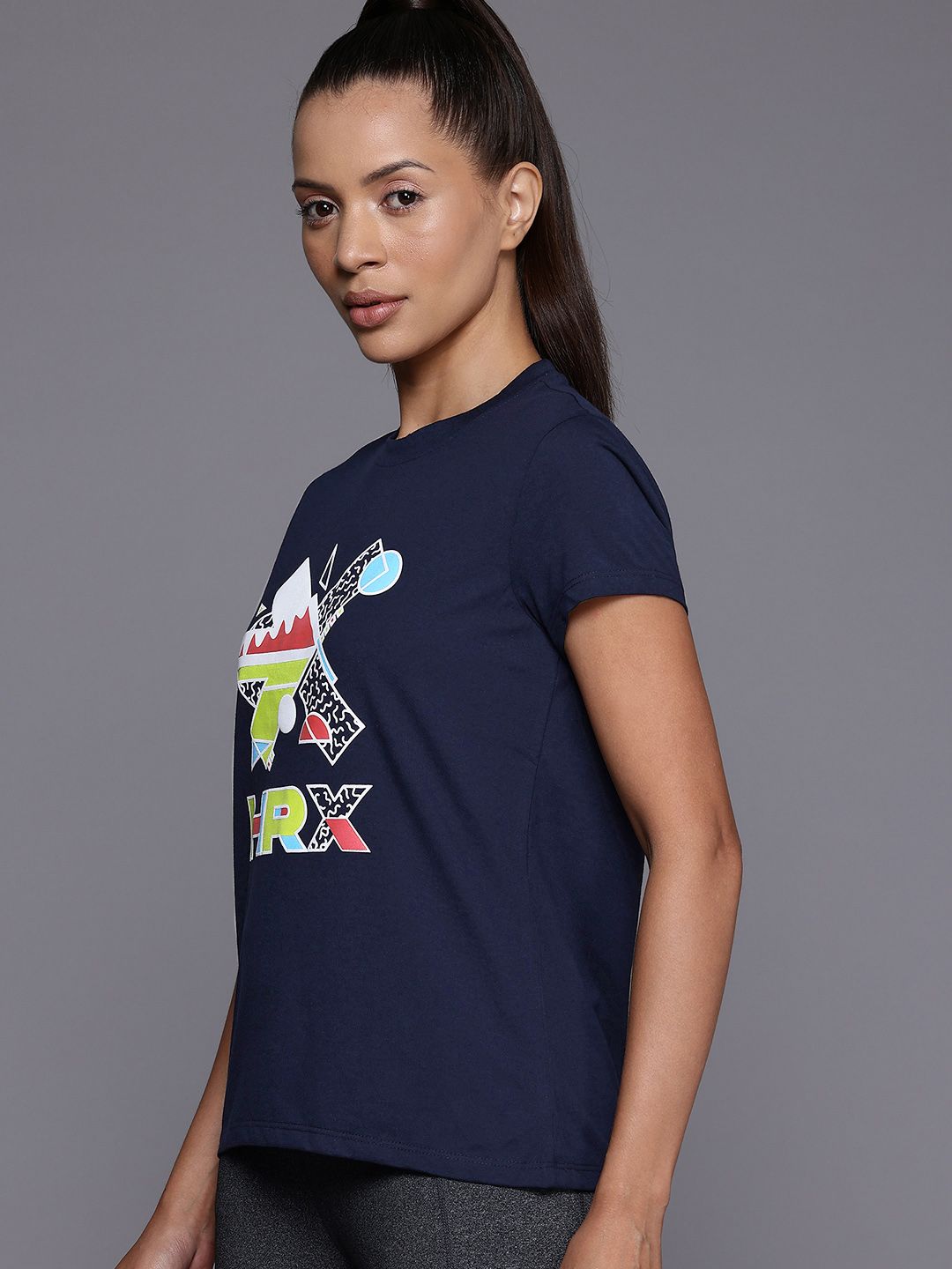 HRX by Hrithik Roshan Women Brand Logo Printed T-shirt