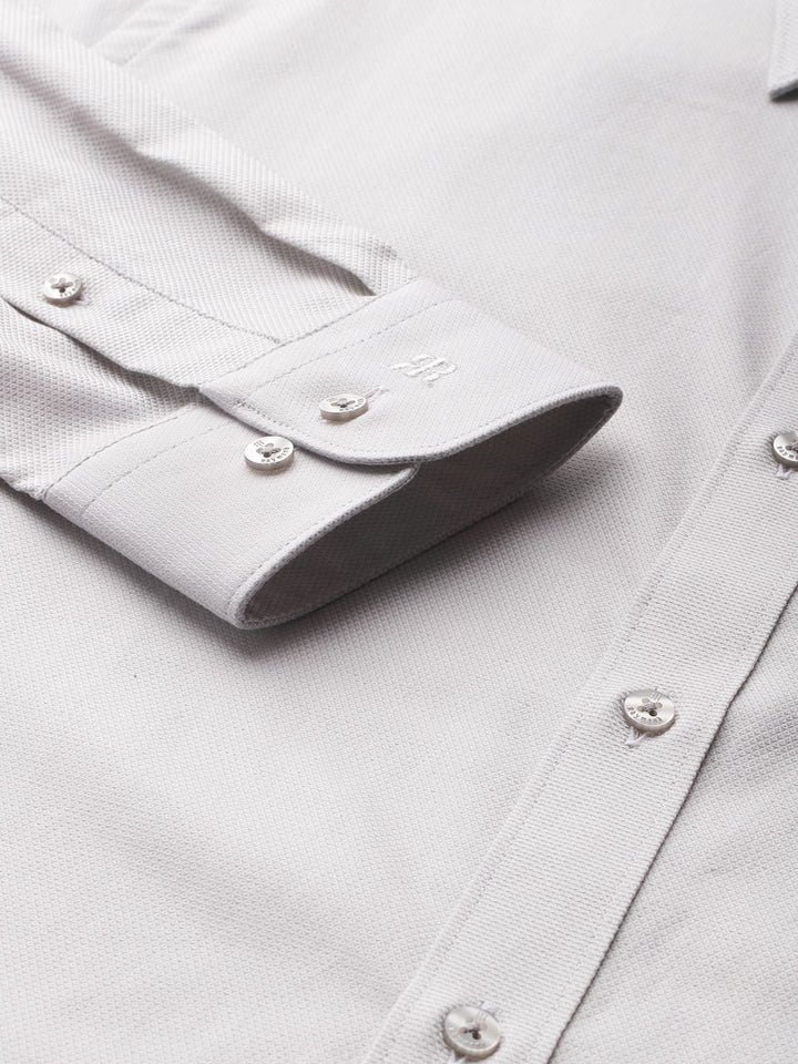 Raymond Pure Cotton Self-Design Slim Fit Formal Shirt