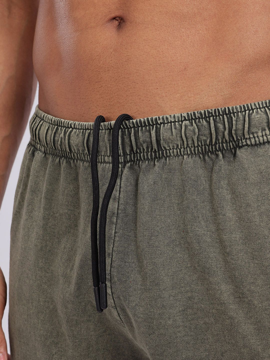 HRX by Hrithik Roshan Men Brand Logo Print Pure Cotton Washed Effect Training Shorts