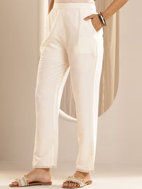 Libas Floral Printed Straight Sequinned Kurta with Trousers & Dupatta