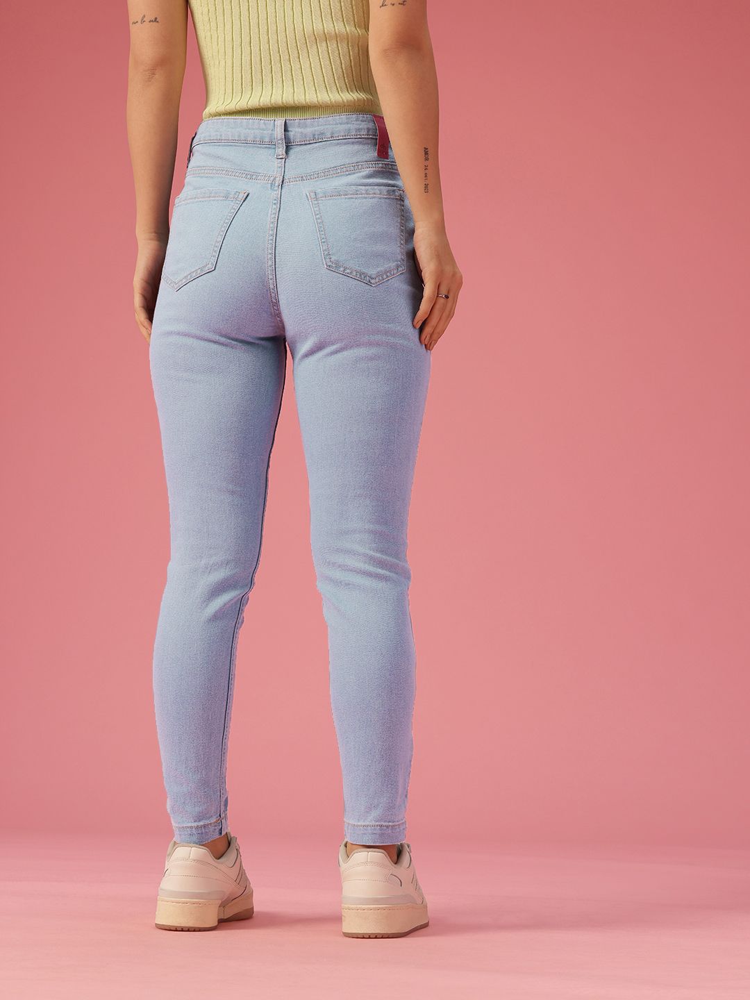 DressBerry Women Skinny Fit High-Rise Light Fade Stretchable Jeans