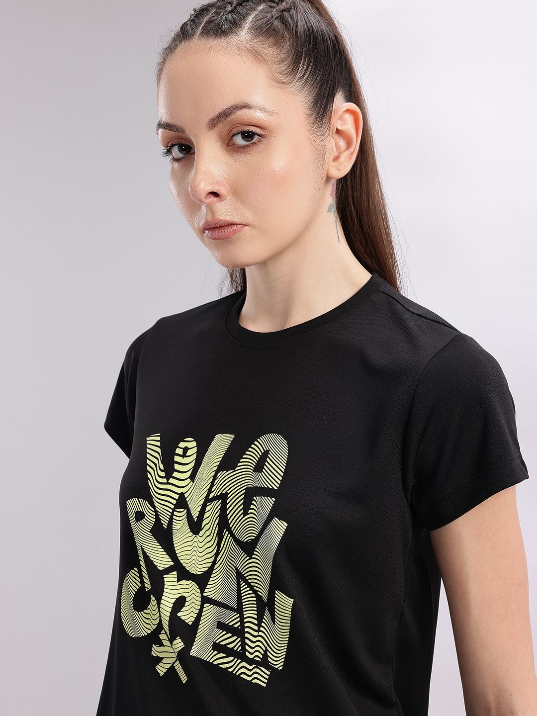 HRX by Hrithik Roshan Couple Collection Typography Printed Rapid Dry Running T-shirt