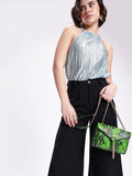 DressBerry Animal Printed Tasselled Structured Sling Bag