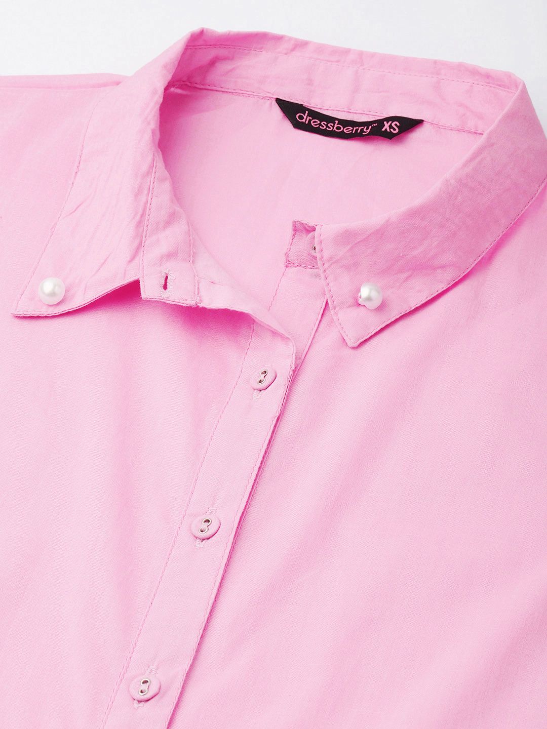 DressBerry Blowzy Pearl Detail Extended Sleeves Shirt