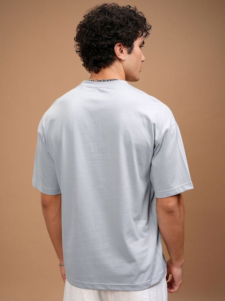 Highlander Men grafik Applique Round Neck Cotton Fit T-Shirt Santai