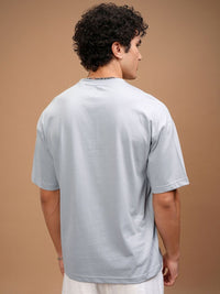 Highlander Men grafik Applique Round Neck Cotton Fit T-Shirt Santai