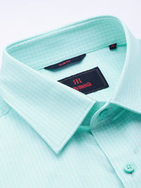 Raymond Men Slim Fit Micro Checks Pure Cotton Formal Shirt