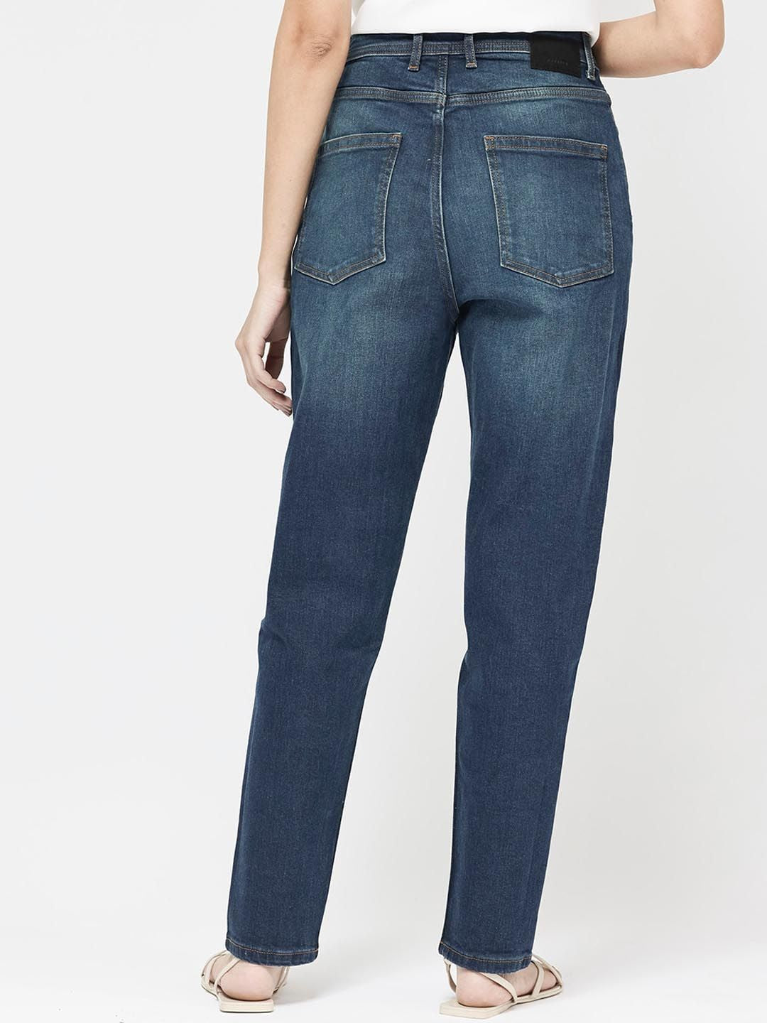 RAREISM Women Comfort Clean Look Light Fade Cotton Jeans