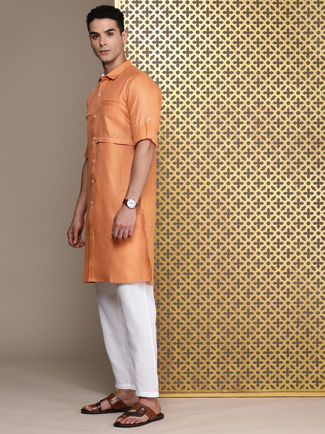 House of Pataudi Men Jashn Pathani Kurta With Trousers