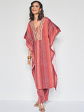 Global Desi Women Ethnic Motifs Printed Regular Thread Work Kurta with Palazzos