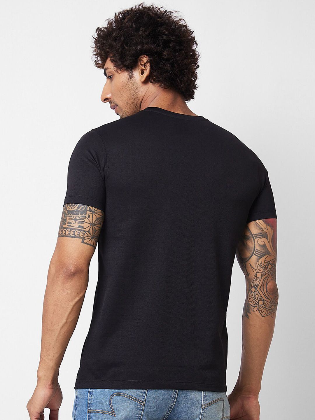 SPYKAR Graphic Printed Cotton Slim Fit T-shirt