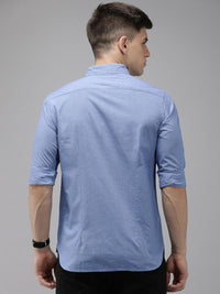 THE BEAR HOUSE Slim Fit Micro Checks Opaque Casual Shirt