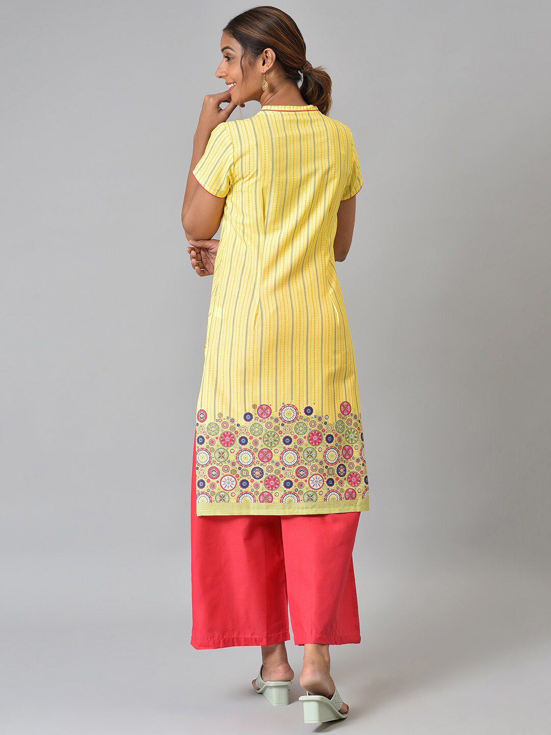 Aurelia Women Printed Rayon Kurta Set with Palazzos