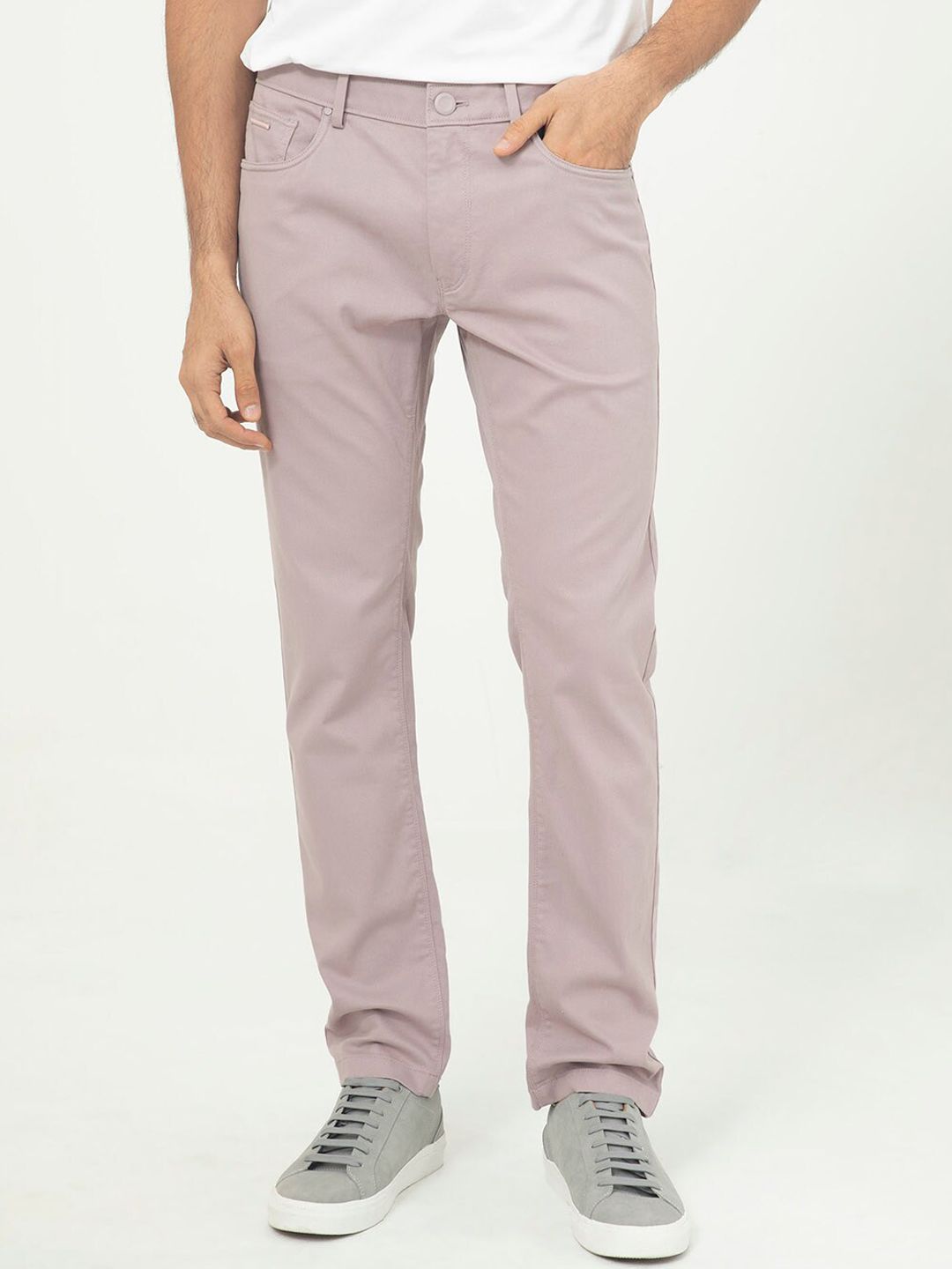RARE RABBIT Men Poke-2 Mid-Rise Slim Fit Cotton Chino Trouser