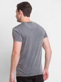 Being Human Men Charcoal Printed Cotton T-shirt
