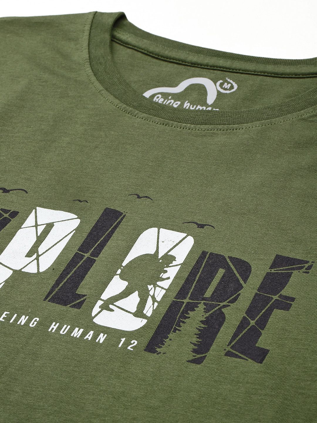 Being Human Typography Printed Pure Cotton T-shirt