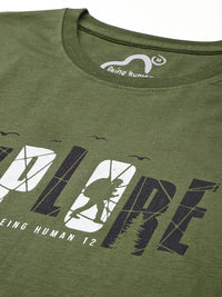 Being Human Typography Printed Pure Cotton T-shirt