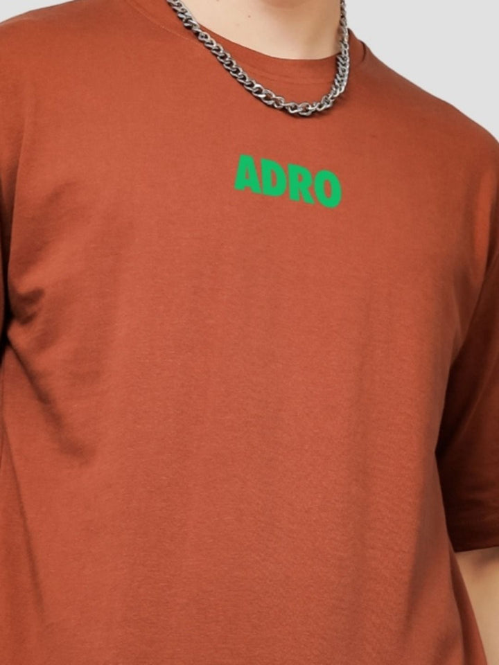 ADRO Lelaki Grafik Bercetak T-Shirt Bersaiz Besar Kapas Leher Bulat
