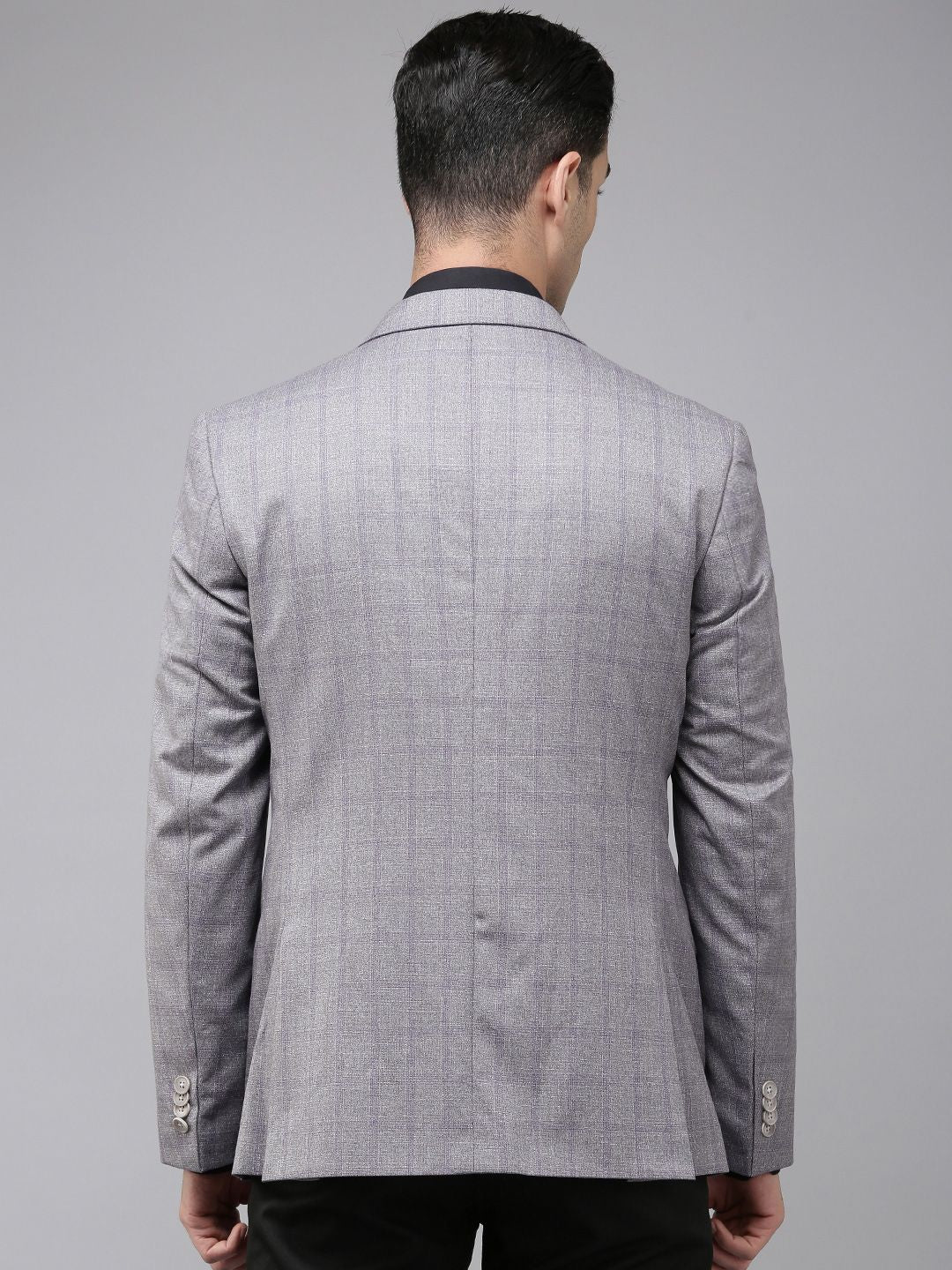Park Avenue Super Slim Fit Checked Single Breasted Blazer