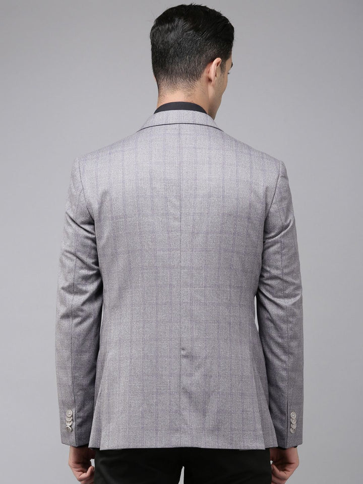Park Avenue Super Slim Fit Checked Single Breasted Blazer