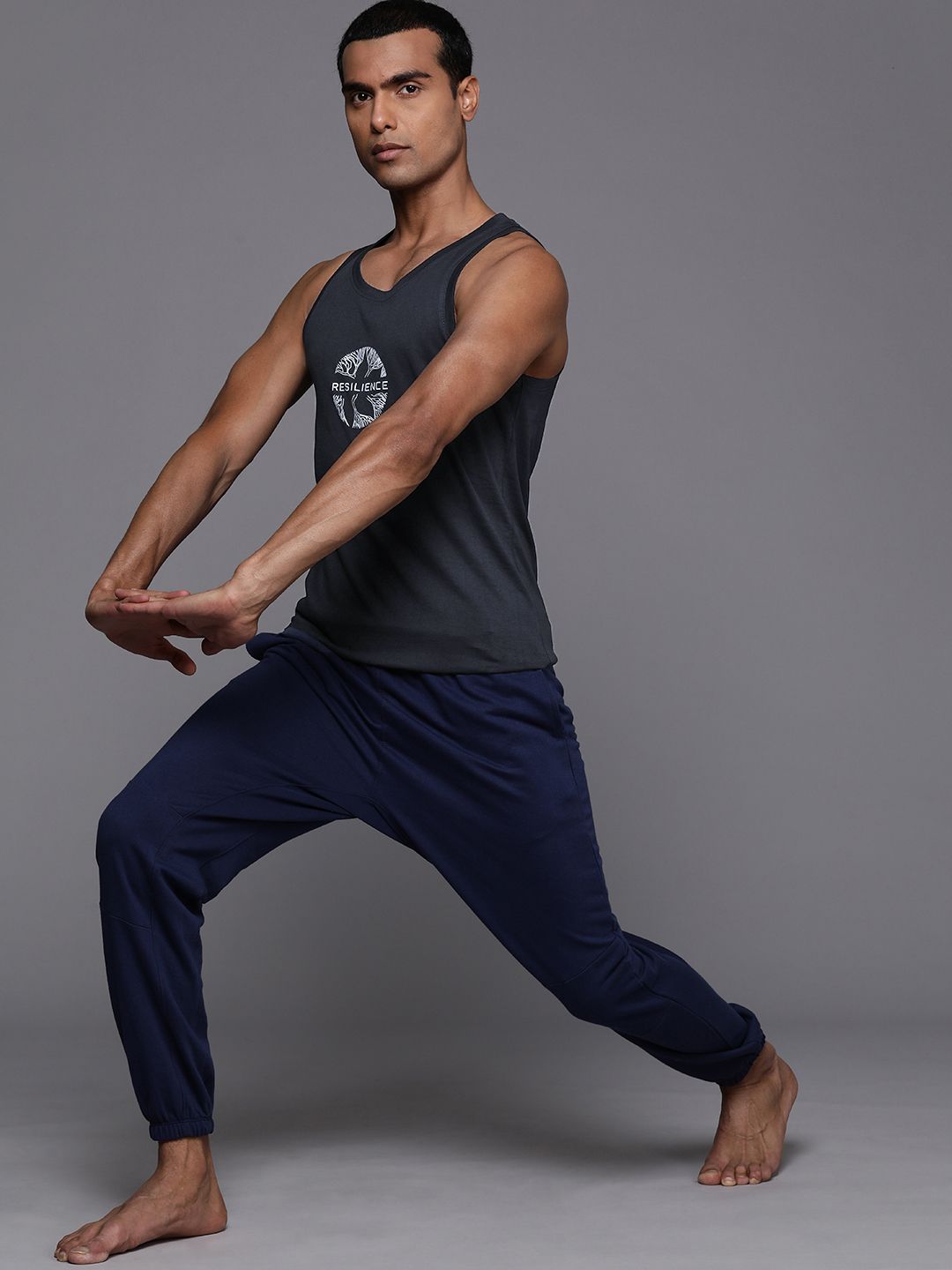 HRX by Hrithik Roshan Men Typography Printed Pure Cotton Yoga T-shirt