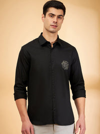 DENNISON Smart Spread Collar Cotton Casual Shirt