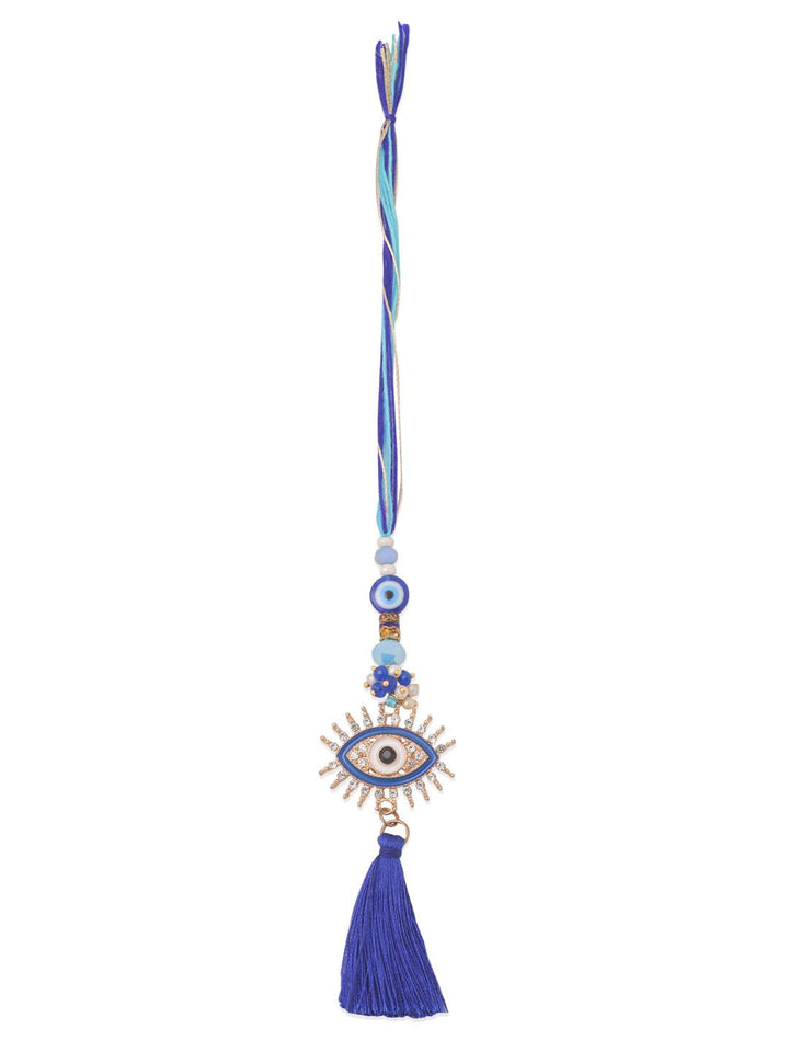 Set NVR 2 Batu &amp; Manik Tiruan Mata Jahat Biru Bhaiya Bhabhi Rakhi dengan Roli Chawal