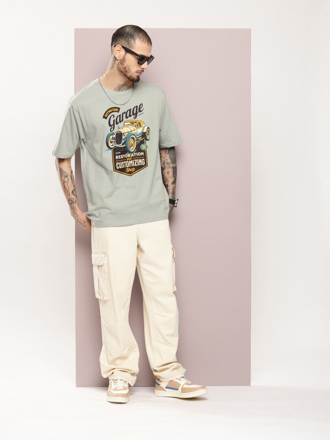DILLINGER Men Graphic Printed Oversized T-shirt