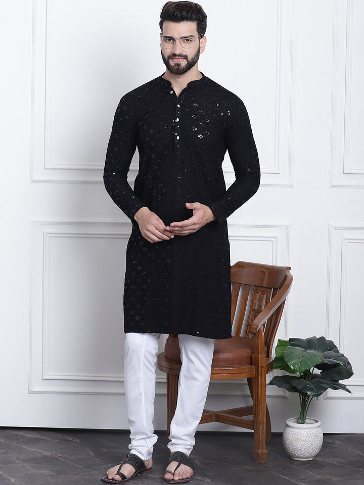 SOJANYA Kurta Lurus Labuci Sulam Etnik Kapas Tulen