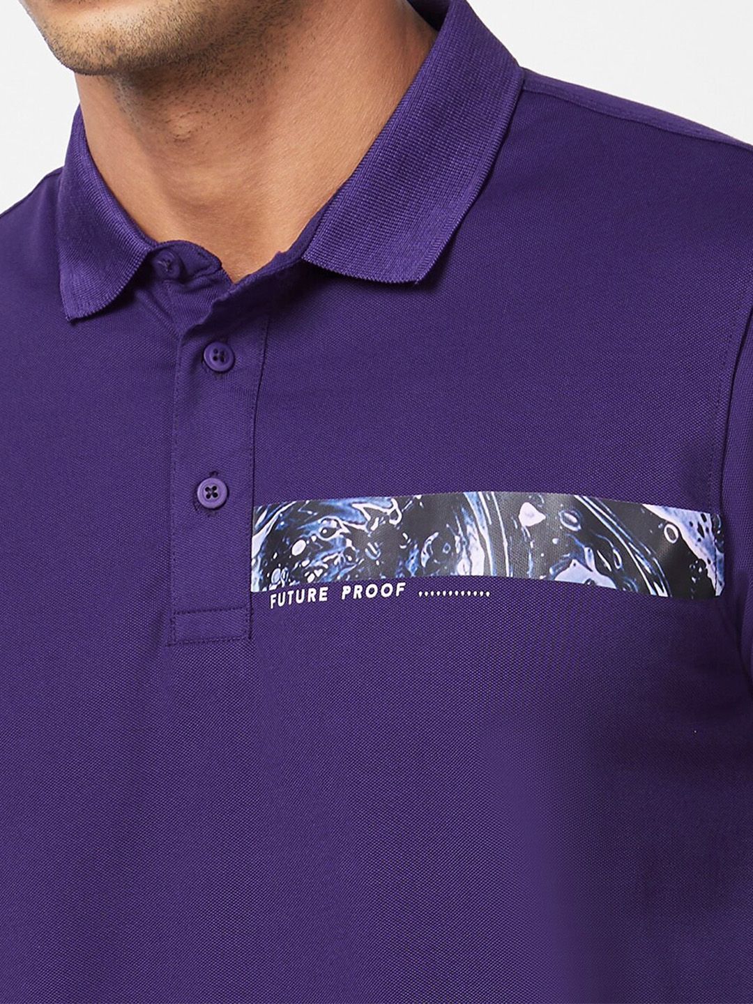 SPYKAR Polo Collar Slim Fit Cotton T-Shirt