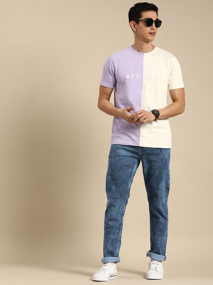 Menjadi Lelaki Manusia Lurus Biru Lurus Cahaya Pudar Asid Cuci seluar jeans