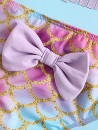 YK Infant Girls Printed Top & Briefs Swim Set