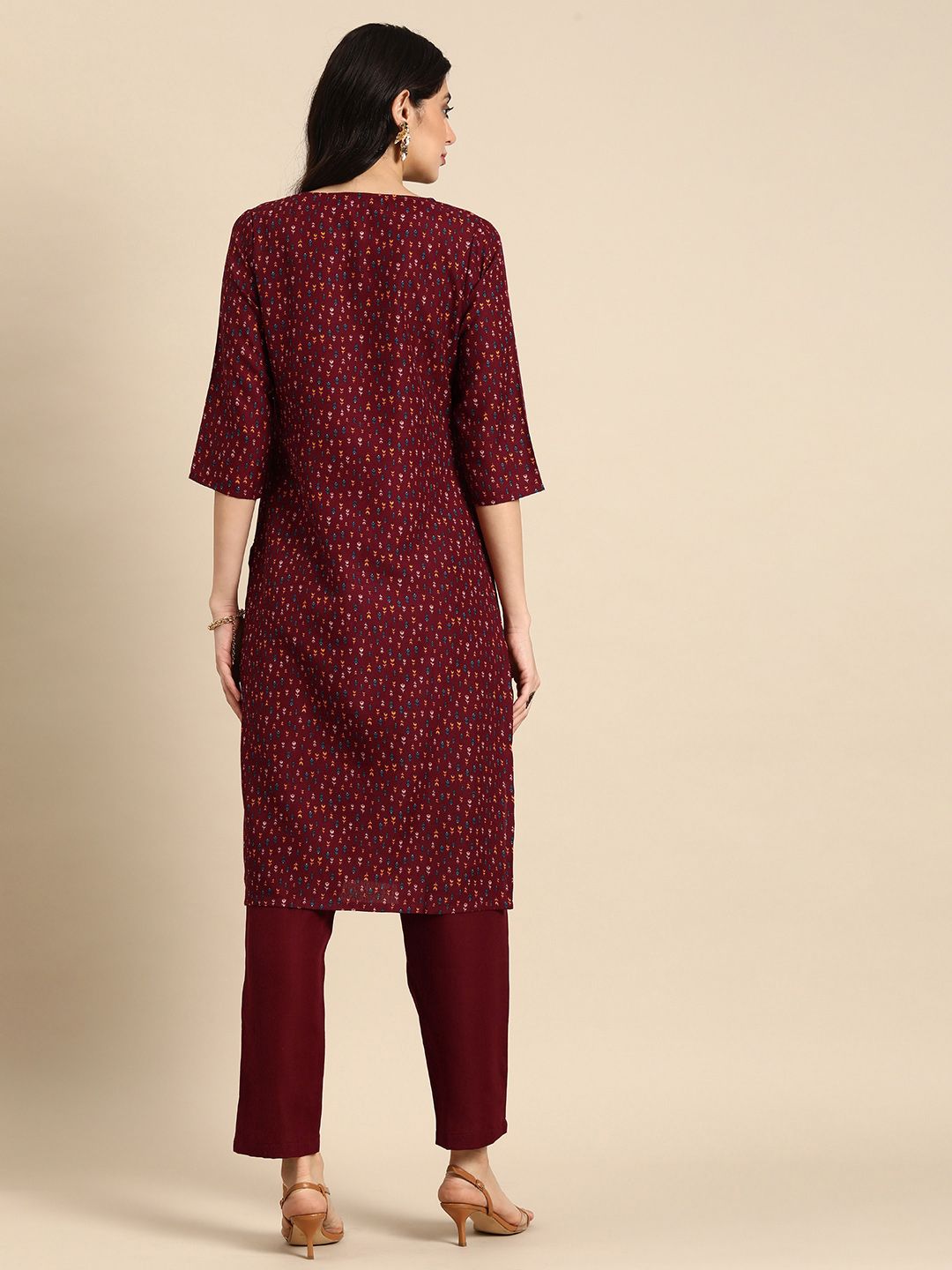 Anouk Women Ethnic Motifs Printe Kurta with Trousers