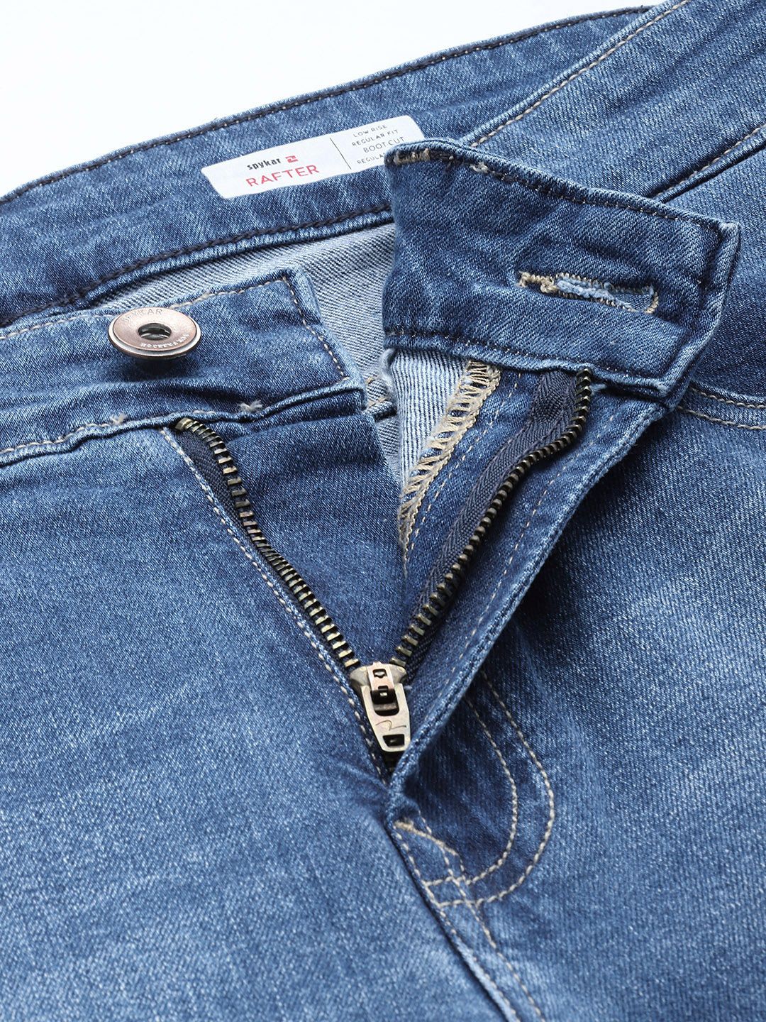 SPYKAR Men Rafter Bootcut Light Fade Stretchable Jeans
