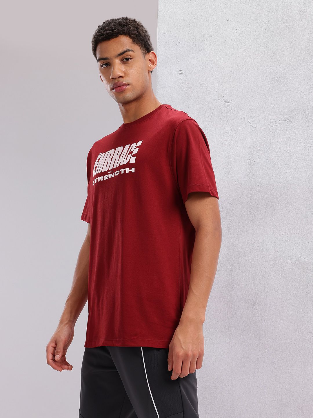 HRX by Hrithik Roshan Typography Printed Relaxed Fit Training T-shirt