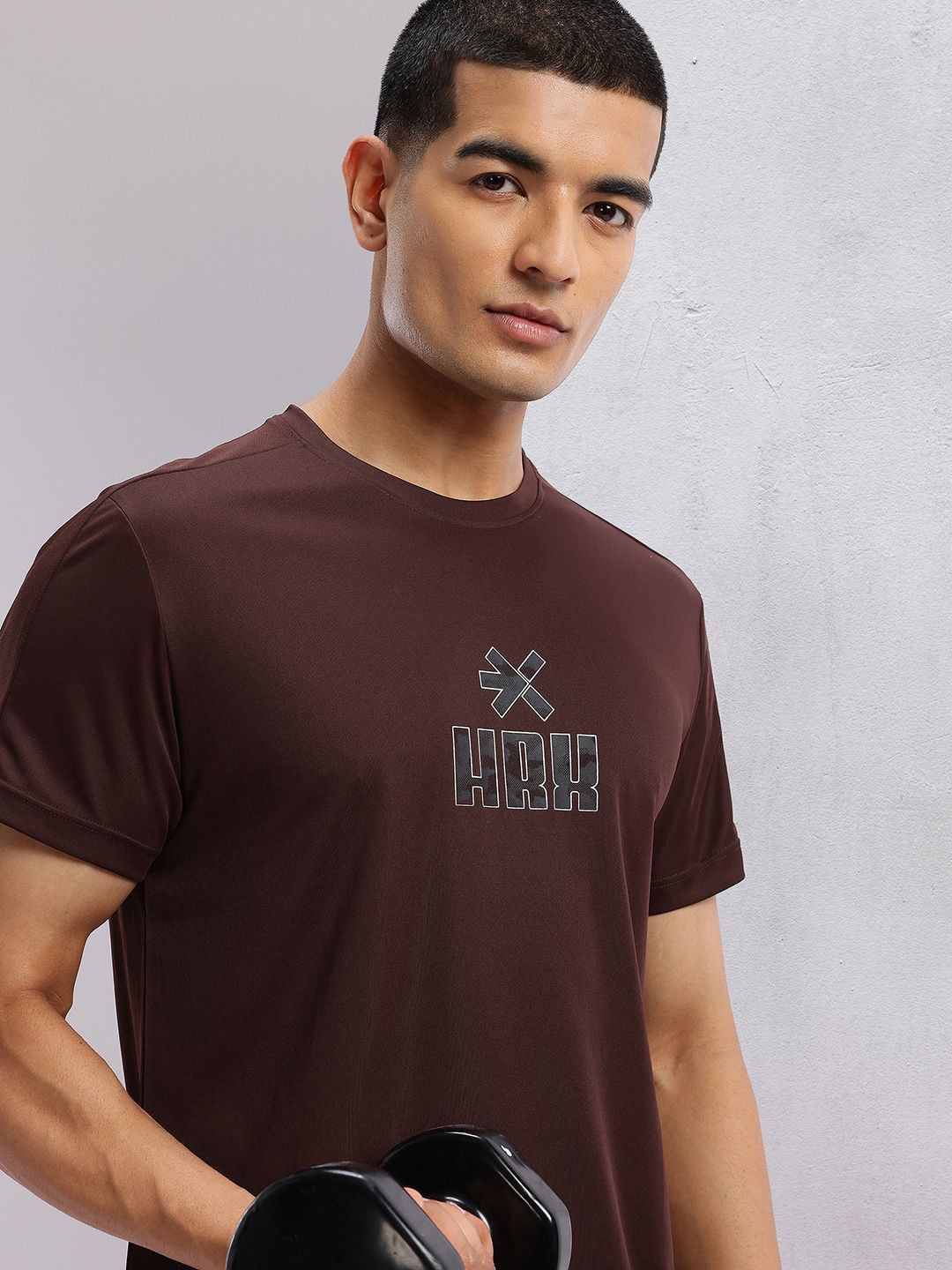 HRX by Hrithik Roshan Brand Logo Print Rapid-Dry Training T-shirt