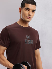 HRX by Hrithik Roshan Brand Logo Print Rapid-Dry Training T-shirt