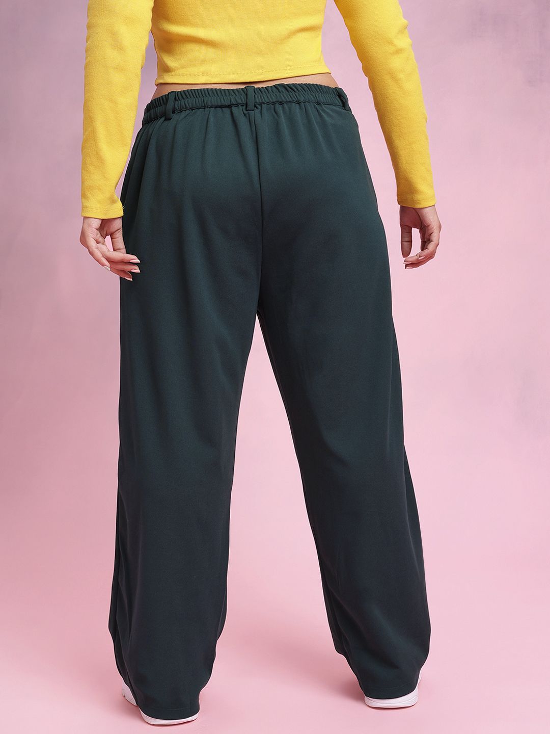 Women Plus Size Regular Fit Trousers