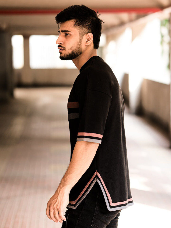 Lengan Powerlook Drop-Shoulder dicetak T-shirt besar