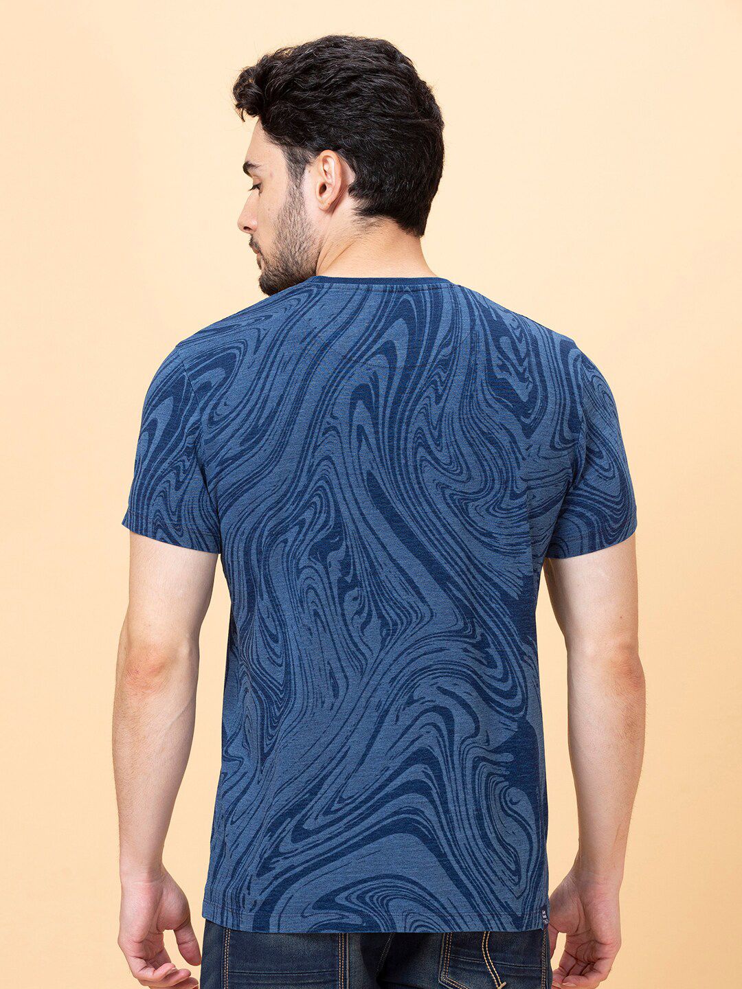 Being Human Abstract Printed Cotton Casual T-shirt