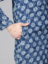 Lihat Reka Bentuk Lelaki Motif Etnik Dicetak Kurta Kapas Murni Dengan Piyama