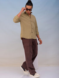 The Indian Garage Co Men Relaxed Fit Dobby Textured Resortwear Shirt