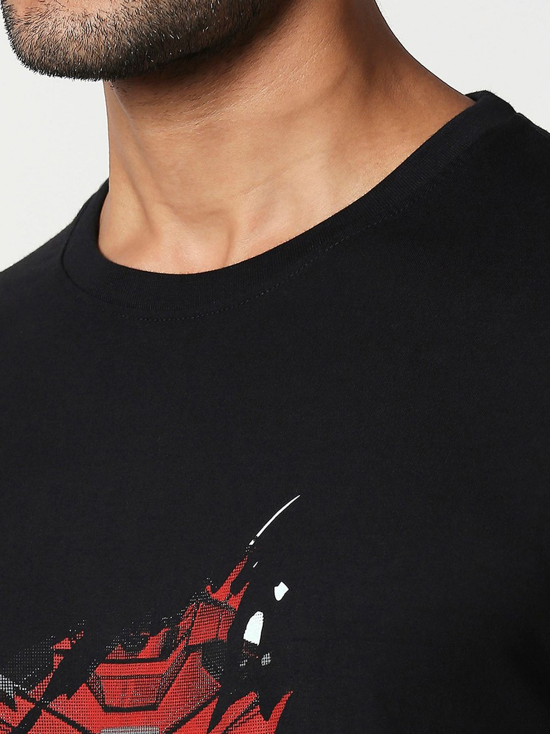 Bewakoof Official Marvel Merchandise Iron Man Of War Graphic Printed Pure Cotton T-Shirt